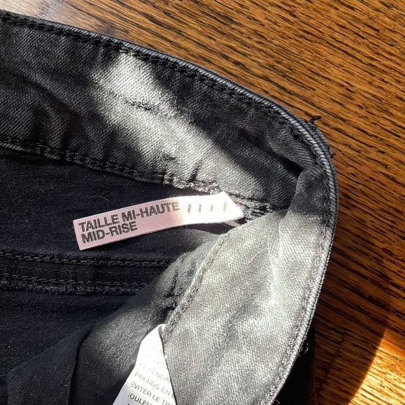 Distressed Black Garage Jeans Mid-Rise Size 3 - Picture 3 of 4